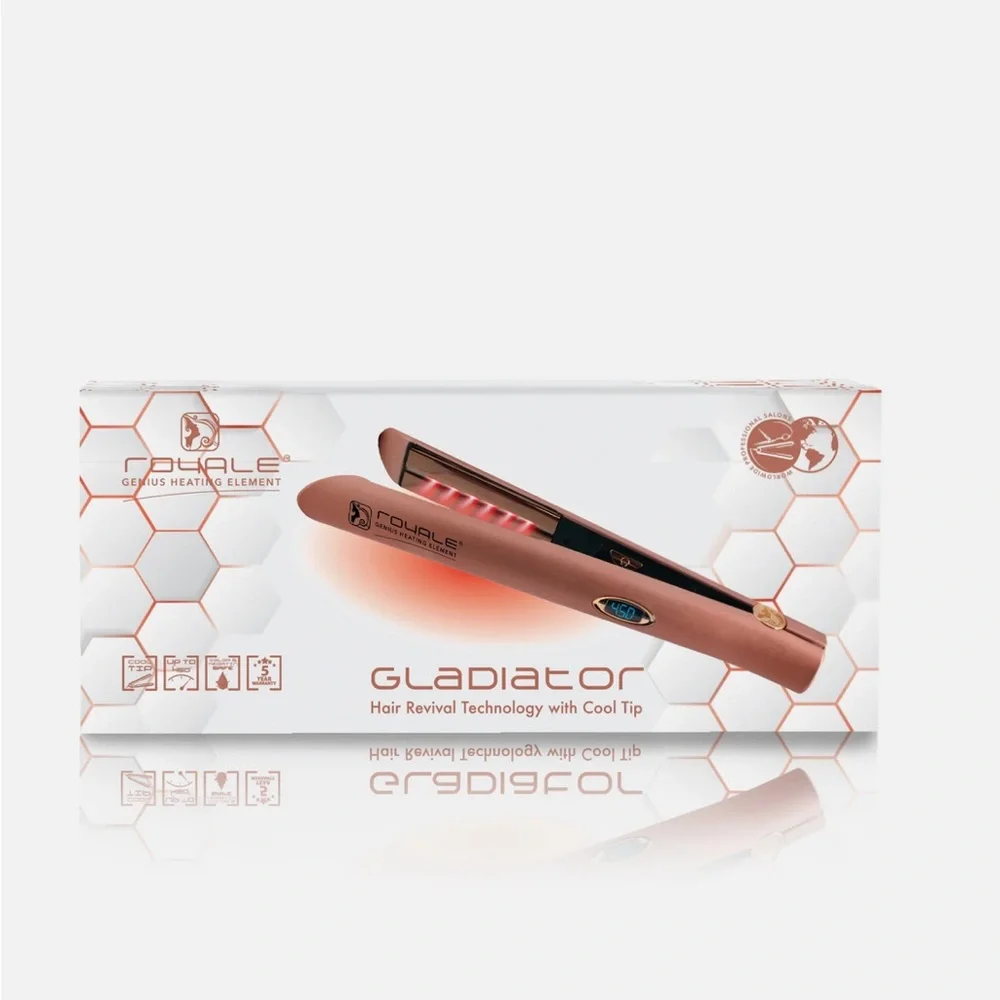Royale Gladiator Hair Straightener in Rose Gold